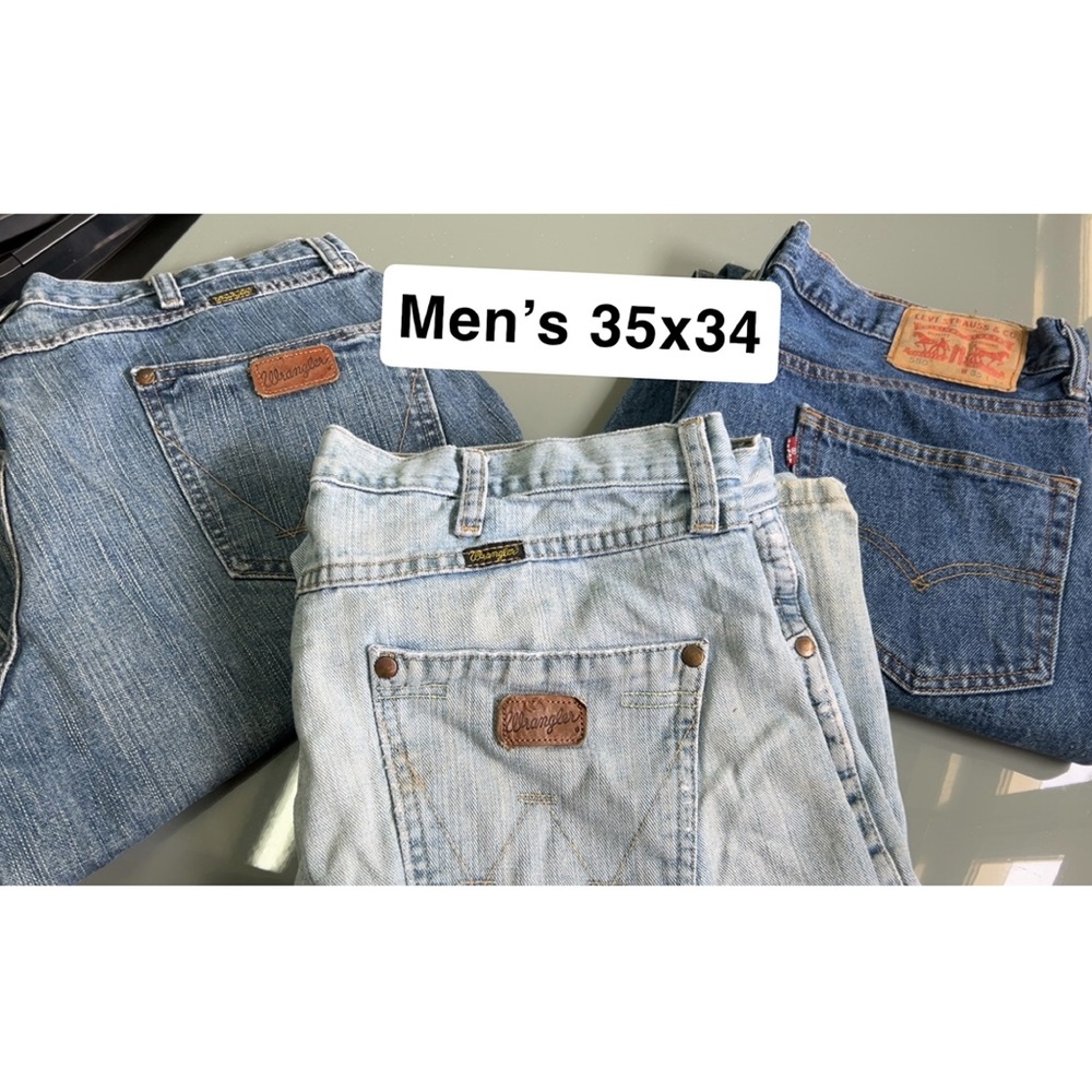 Levi & Wrangler Men's Blue Jeans